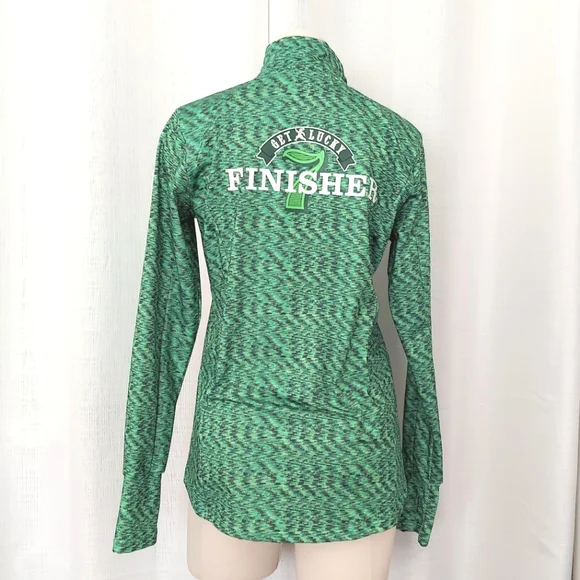 Veste De Running Get Lucky 7K - Demi-Zip Vert - Taille M - Neuf Sans étiquette